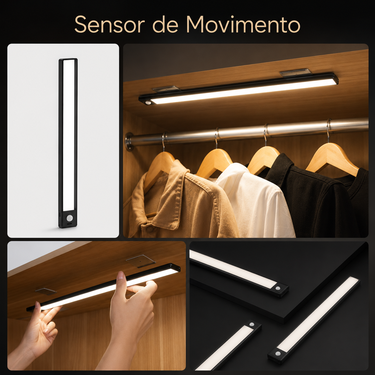 Sensor de movimento da Luminária LUMVA acendendo ao detectar presença