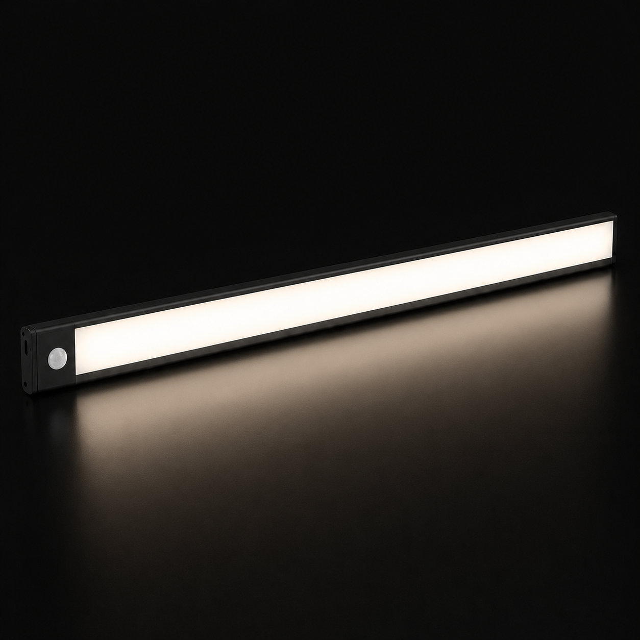 Design em alumínio preto fosco da Luminária LUMVA de 40cm